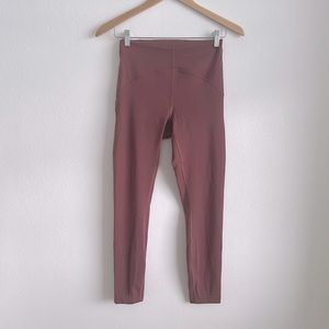 Lululemon InStill High-Rise in Smokey Red.